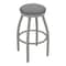 Holland Bar Stool Co 30" Swivel Bar Stool, Nickel Finish, Canter Grey Seat 80230AN007 - alternate 1